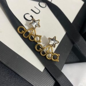 Aretes GG Estrella en clear